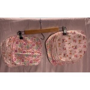 Handmade 1 ply girls tropical  flannel baby wipes reusable cloth wipes Set Of 18